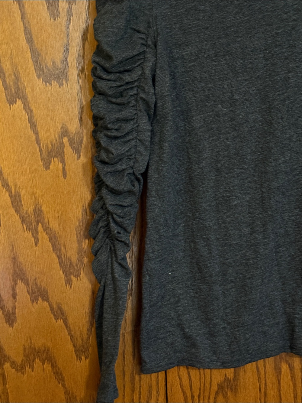 Free People We The Free Ruched Sleeve Top Womens Small Gray - Picture 4 of 7